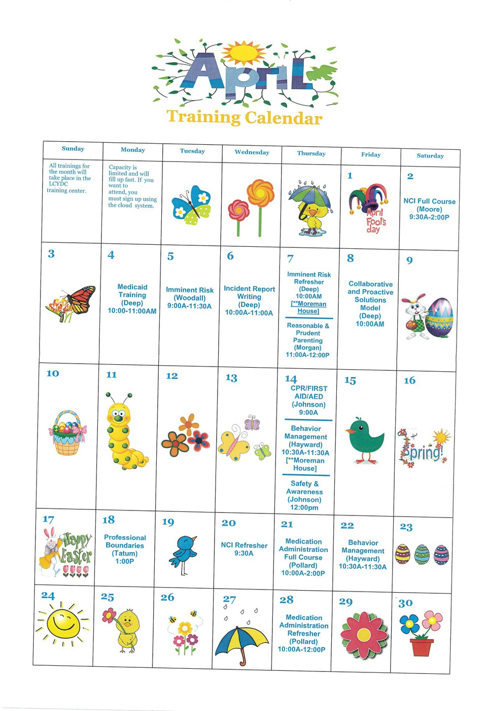 April 2022 Calendar