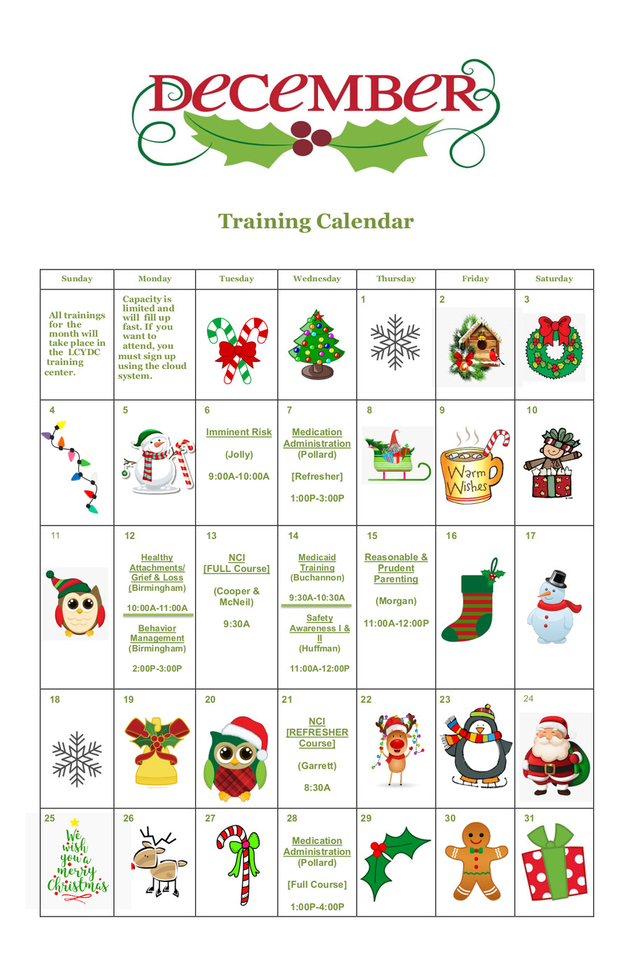 December 2022 Calendar