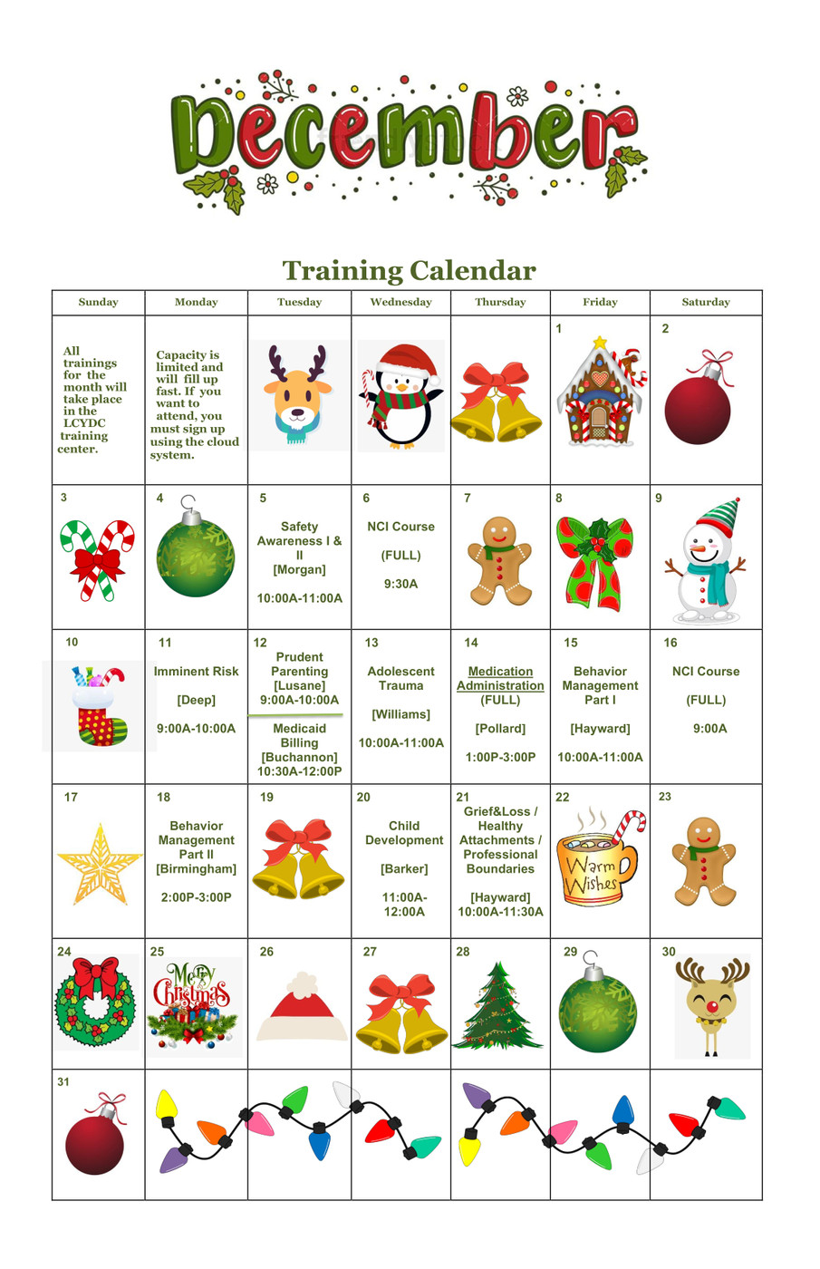 December 2023 Calendar