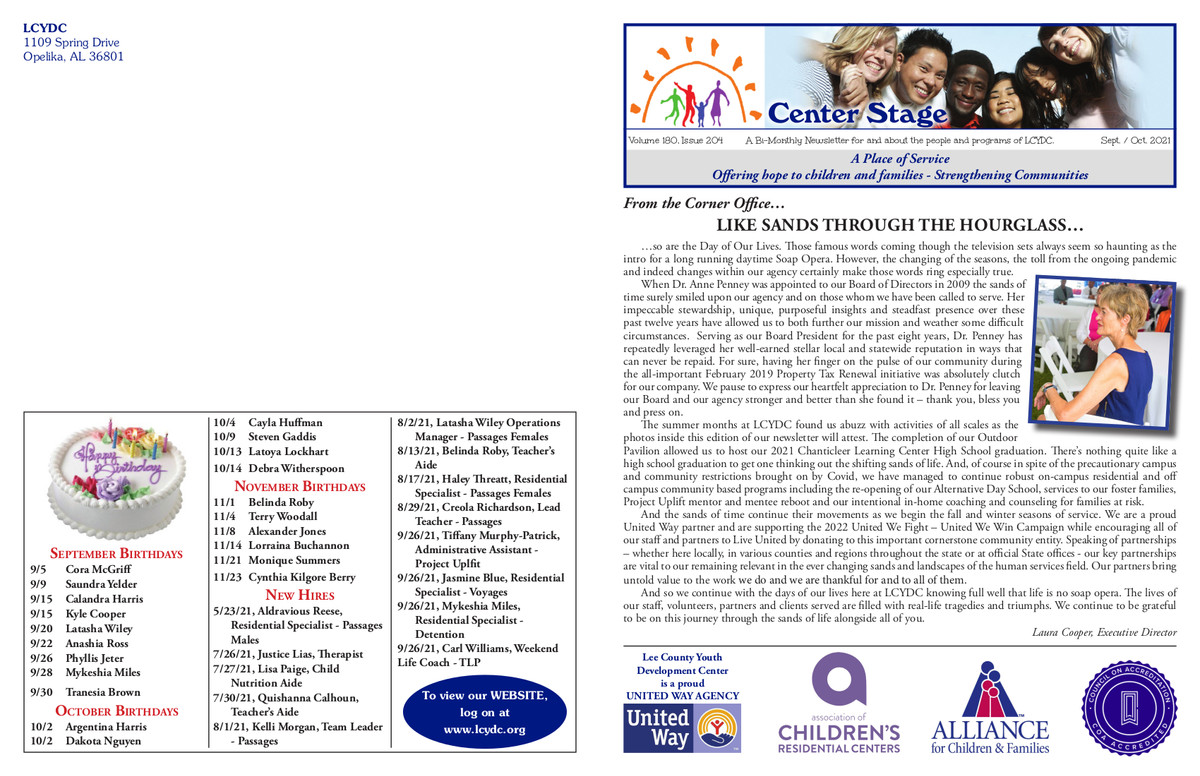 Cover of the October - November 2022 Newsletter