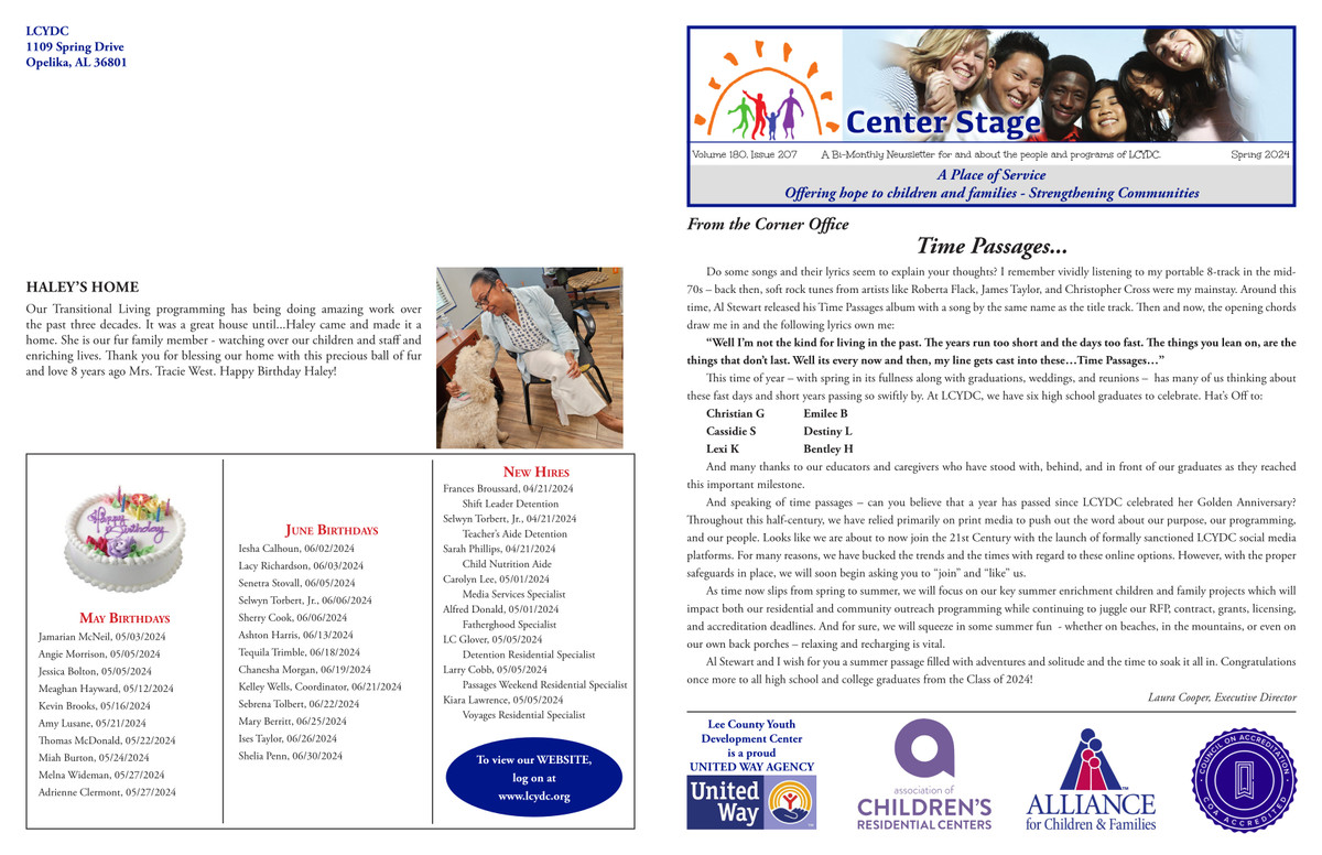 Cover of the Spring 2024 Newsletter