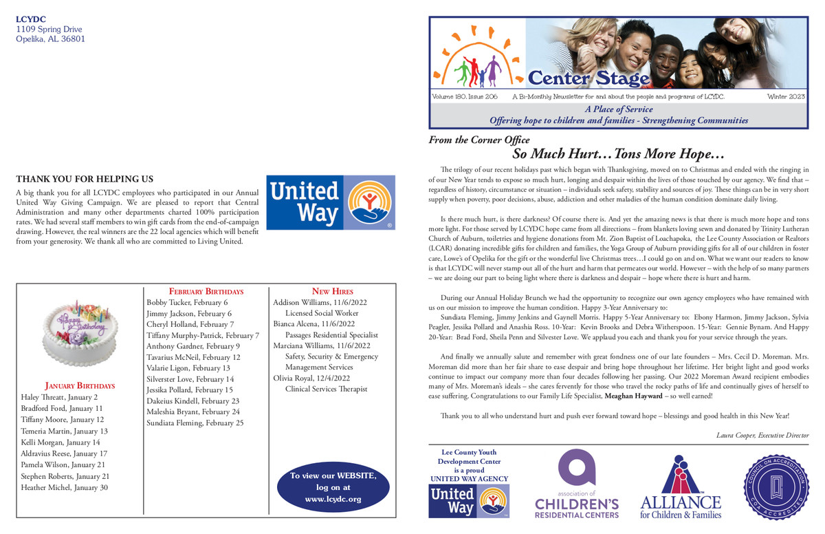 Cover of the Winter 2022 - 2023 Newsletter